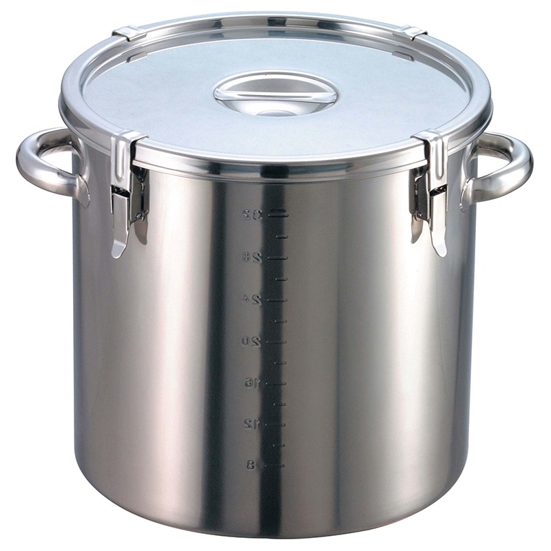 EBM 18-8 パッキン寸胴鍋(目盛付)36cm 手付 1個(ご注文単位1個)【直送品】