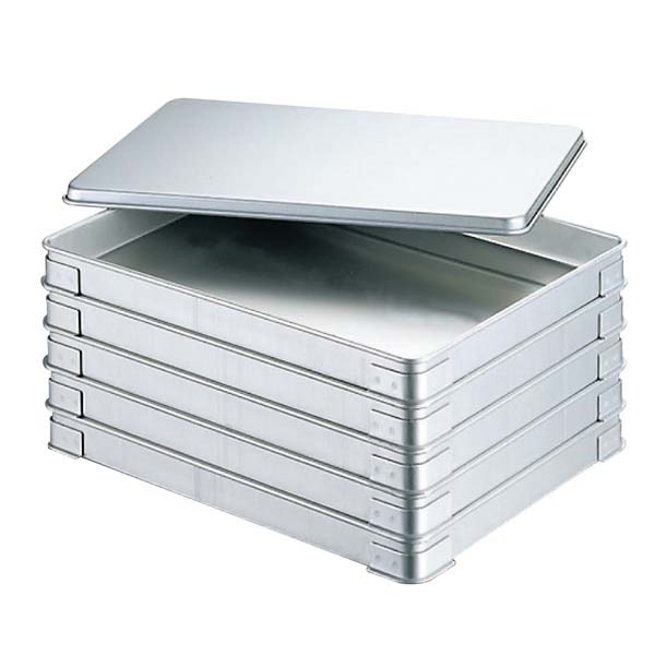 餃子バット400x300x50mm✖️6枚　蓋✖️1枚 18-8ステンレス システムバット（餃子バット）大50 身(400×300