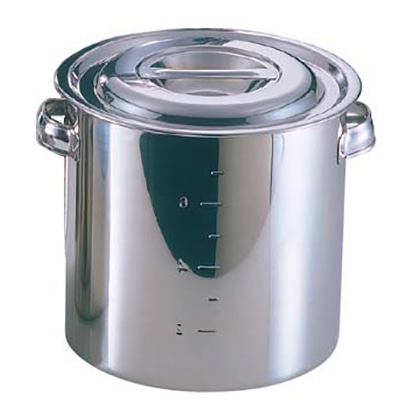 EBMモリブデンジⅡ寸胴鍋目盛付33蓋有メッシュザル落蓋3点‼️SALE中 EBM モリブデンジII 寸胴鍋(目盛付) 蓋無 江部松商事 【AXEL