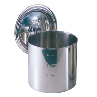 EBM 18-8 キッチンポット/寸胴鍋 (目盛付)14cm 手無 1個(ご注文単位1個)【直送品】