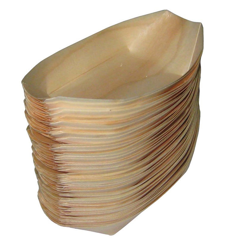 たこやき皿(白樺舟皿)　3寸 4,000個　約80×59×30mm　※沖縄・離島 送料別途　4636356 たこ焼き 舟皿 約1000枚 業務用 フードパック たこやき皿(白樺舟皿) 3