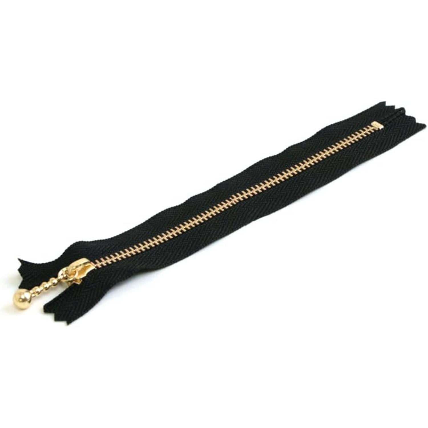 日本紐釦貿易 Y.K.K 玉付ファスナー 25cm 10本入 黒 3G25-580 （ご注文単位1束）【直送品】