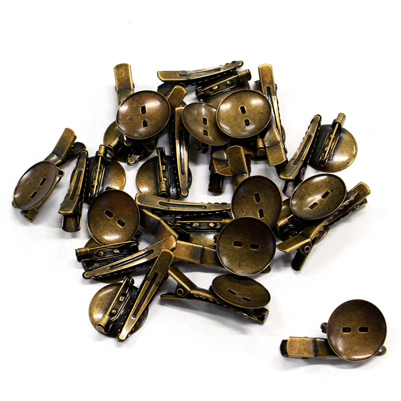 日本紐釦貿易(Nippon Chuko) 台付コサージュクリップ 皿 φ20.5mm 20個 アンティークゴールド KE254-20 1袋（ご注文単位1袋）【直送品】