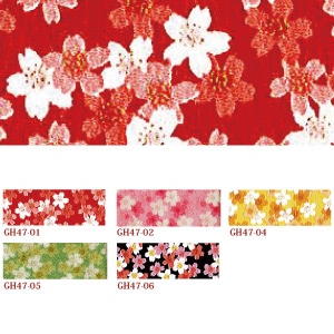 Ｆ 桜柄オーダー品♯訳あり商品 日本紐釦貿易 ちりめんカット 金彩 約23×33cm 桜柄 桃色 GH47-02