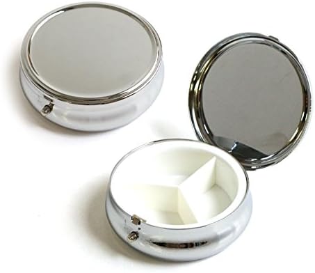 日本紐釦貿易 ピルケース 丸型 φ61mm シルバー A8-41 （ご注文単位1個）【直送品】