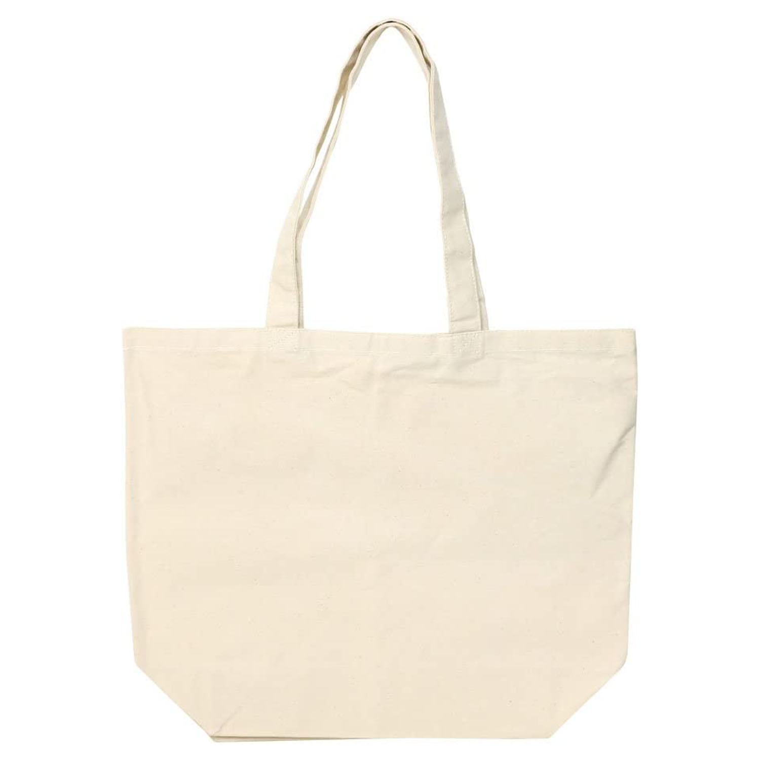 日本紐釦貿易 キャンバス トートバッグL W48×全長65×マチ15cm 生成 ES311 (ご注文単位1枚)【直送品】