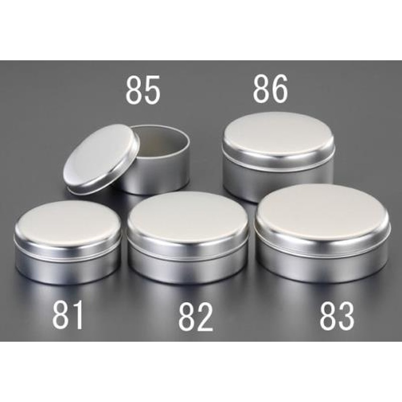 エスコ EA508SC-81 φ90x33mm容器(スチール製) 1個(ご注文単位1個)【直送品】