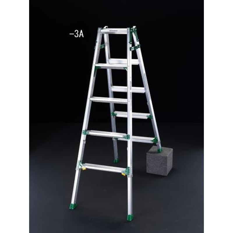 エスコ EA903-4A 2.01mはしご兼用脚立(ワイドステップ/伸縮脚) 1個(ご注文単位1個)【直送品】