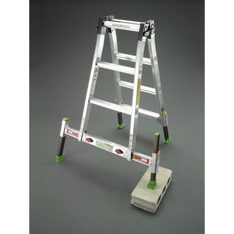 エスコ EA903FA-120 1.02-1.21mはしご兼用脚立(アウトリガ-一体) 1個(ご注文単位1個)【直送品】