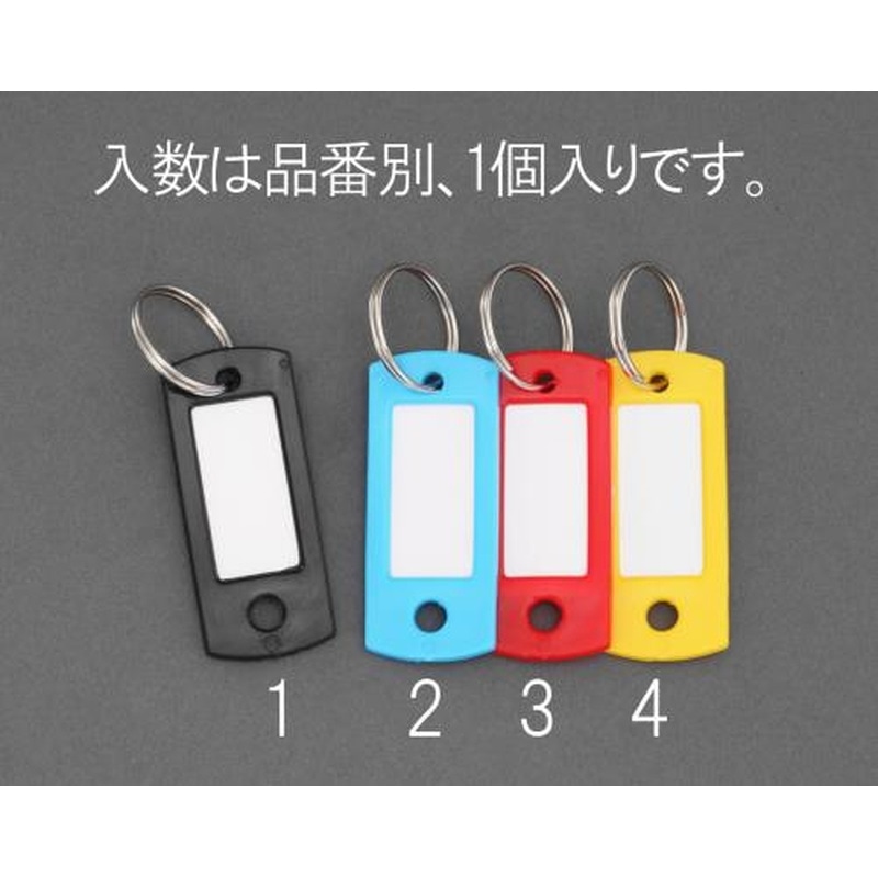 エスコ EA956VL-1 22x53mmネームタグ(ブラック) 1個(ご注文単位1個)【直送品】