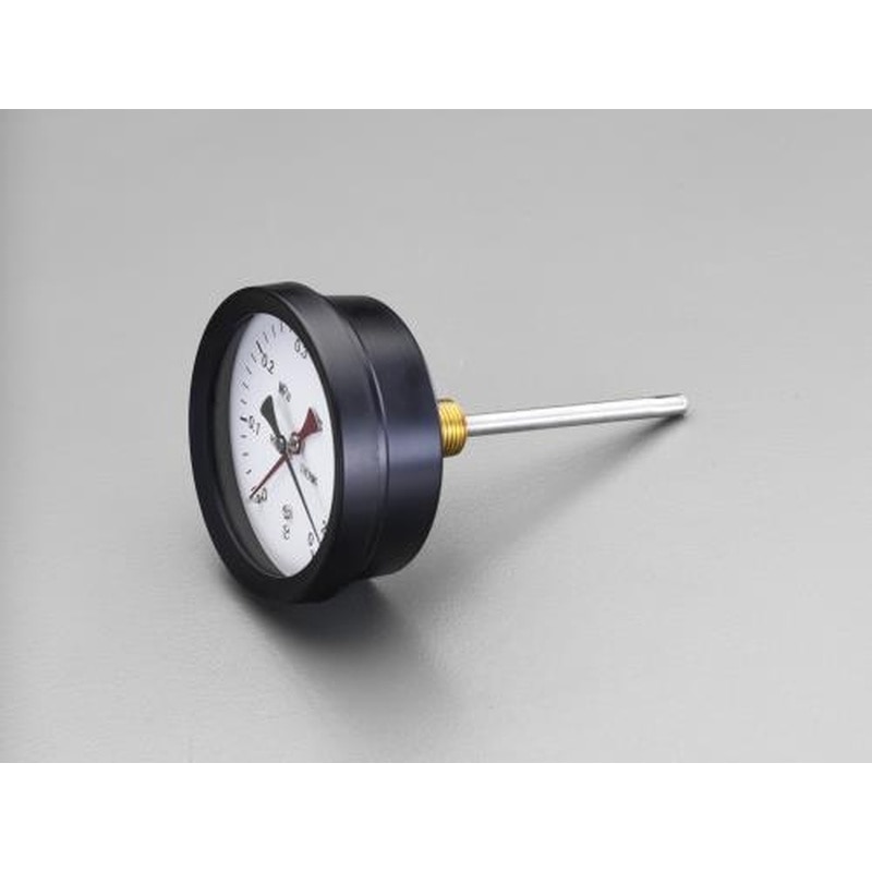 エスコ EA729PA-5 0-120℃/0-0.6MPa/φ110mm水高計(横型) 1個(ご注文単位1個)【直送品】