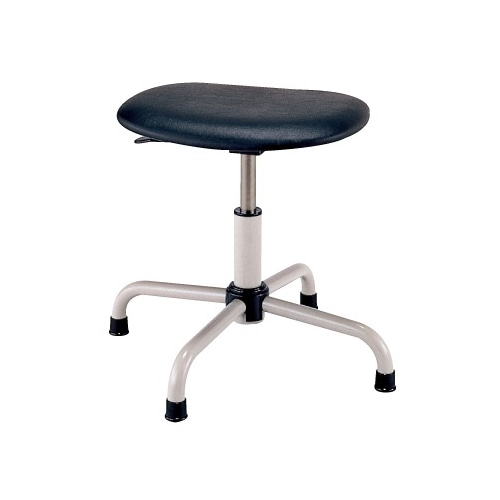 サカエ 作業台用ワークチェアー 固定式 背もたれ無し ブラック S4P-BKN 1台(ご注文単位1台)【直送品】
