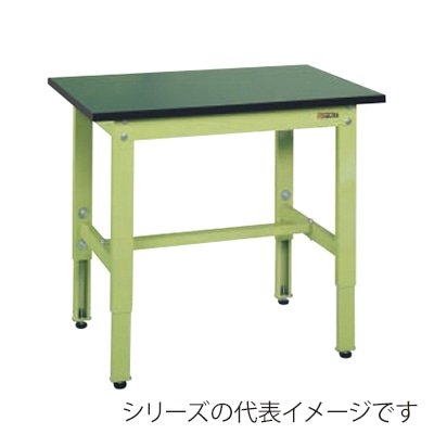 サカエ 軽量高さ調整作業台 TKK6タイプサカエリューム天板 グリーン/グリーン TKK6-126FE 1台(ご注文単位1台)【直送品】