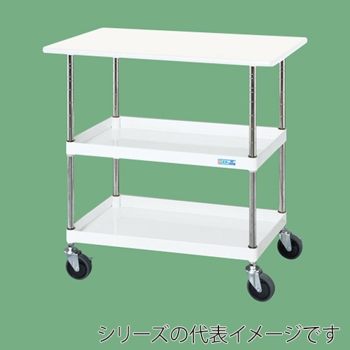 ※法人専用品※サカエ CSパールワゴン(ゴム車/下段深引出し/天板皿型) W600×D400×H740 アイボリー CSP-6073CI 1台 法人専用品\u203bサカエ CSパールワゴン(ゴム車&frasl;下段深引出し&frasl;天板皿