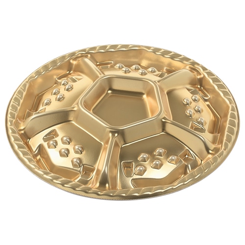 エフピコ オードブル容器 シェルトプラッター 本体 丸30 金 10個/袋(ご注文単位20袋)【直送品】