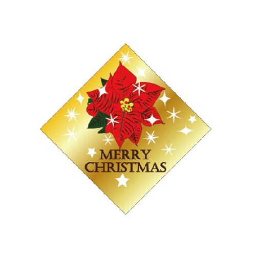 金久 ケーキピック プチポイント クリスマス ポインセチア 金箔 PXP-096 500枚/袋(ご注文単位1袋)【直送品】