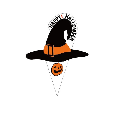 金久 ケーキピック プチポイント ハロウィン まじょの帽子 PH-025 200枚/袋(ご注文単位1袋)【直送品】