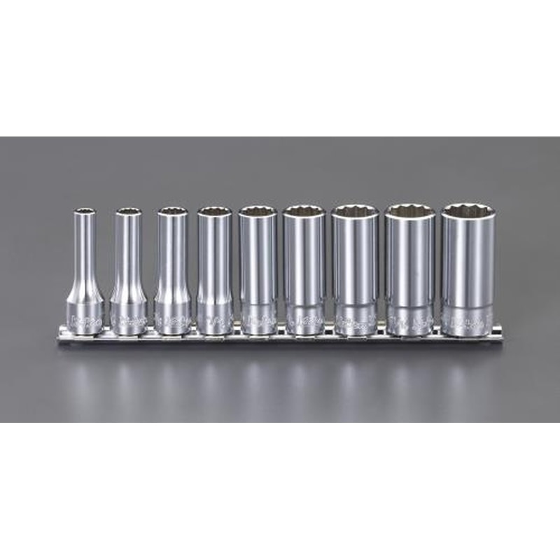 エスコ EA618BR-100 3/8”DR/1/4”-3/4”ディープソケットセット(12