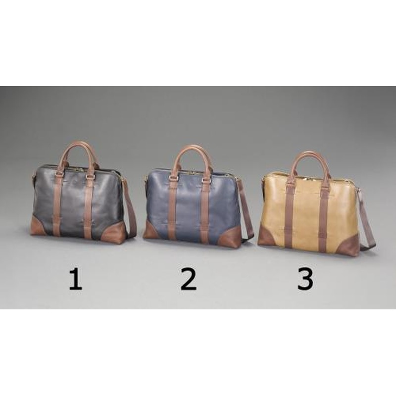 エスコ EA927BK-3 420x300x90mm高級ビジネスバッグ(茶) 1個(ご注文単位1個)【直送品】