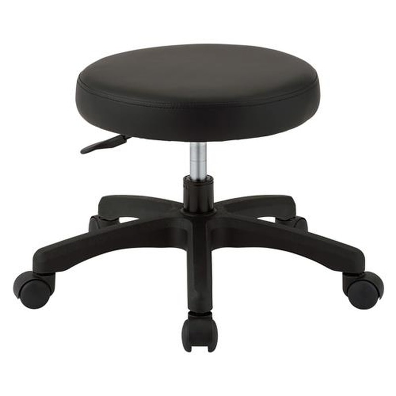 エスコ EA956XN-50 ワークチェアー(ブラック/ロータイプ) 1個(ご注文単位1個)【直送品】