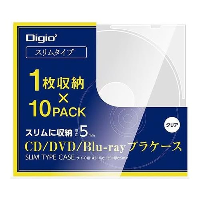 エスコ EA759GS-126A CD/DVD用スリムケース(10枚) 1個(ご注文単位1個)【直送品】
