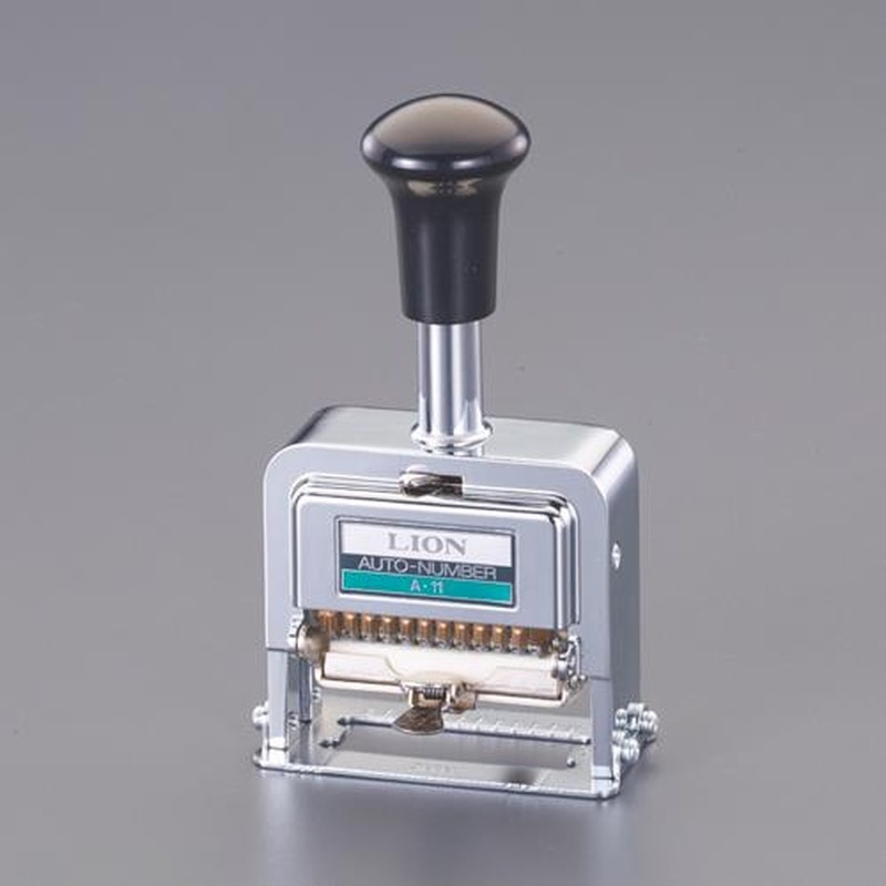 ナンバリング スタンプ A型 12桁3様式E字体 ライオン事務器 スタンプ ナンバリング A型 12桁 3様式 E字体 A-21 た
