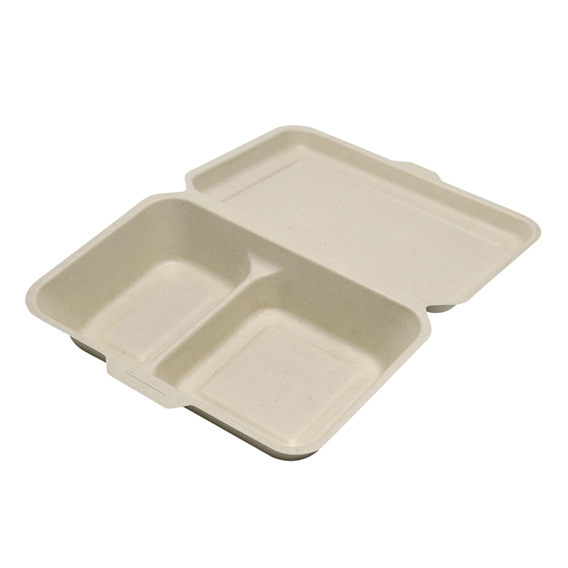 ストリックスデザイン 未晒しバガスモールド フードパック L 仕切付き