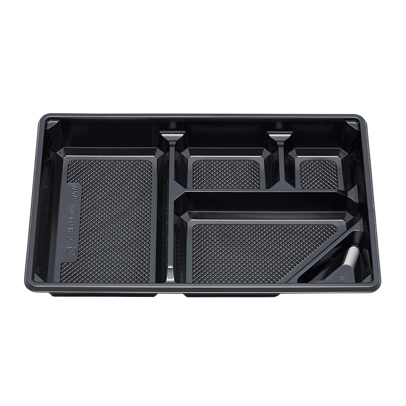 北原産業 紙ボックス弁当容器 中仕切 90-60 B-2黒カルプ 50個/袋（ご