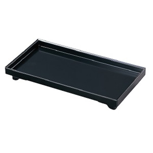 若泉漆器 風林足付盛器 黒 全面塗 M-7-40 1個(ご注文単位1個)【直送品】