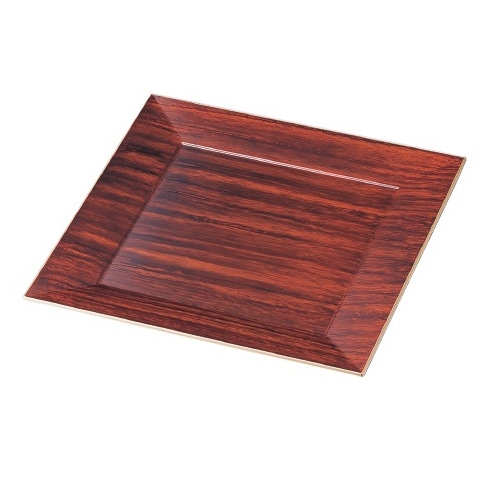 若泉漆器 四方角皿 紫檀天金 M-10-96 1個(ご注文単位1個)【直送品】