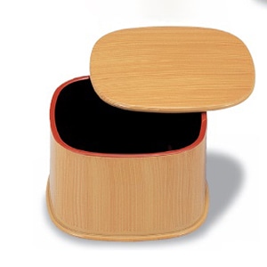 若泉漆器 くつわ飯器 白木天朱 W-1-97 1個(ご注文単位1個)【直送品】