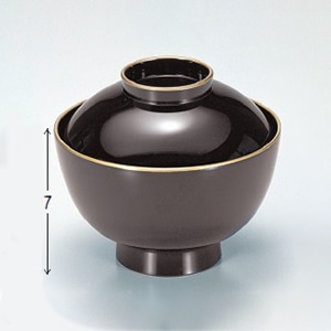 若泉漆器 新越前椀 マロン天金 W-2-11 1個(ご注文単位1個)【直送品】