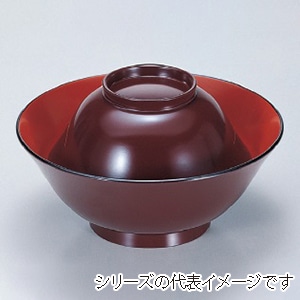若泉漆器 4寸彩多用椀 吟朱内朱 W-2-41 1個(ご注文単位1個)【直送品】