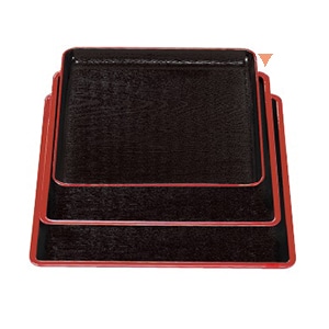 地木目長手盆 黒天朱 尺7寸 ABS樹脂 地木目長手盆 黒天朱 尺7寸 ABS樹脂