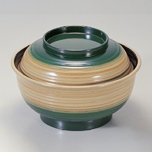 若泉漆器 美里千筋丼　白木かすみ  1-214-3 1個（ご注文単位1個）【直送品】