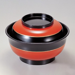 若泉漆器 美里丼　朱幸輪  1-214-9 1個（ご注文単位1個）【直送品】