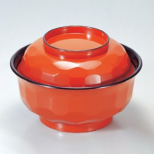 若泉漆器 真亀甲丼　朱天黒  1-215-5 1個（ご注文単位1個）【直送品】