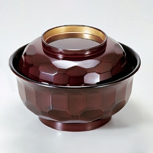 若泉漆器 真亀甲丼　溜つば金  1-215-6 1個（ご注文単位1個）【直送品】