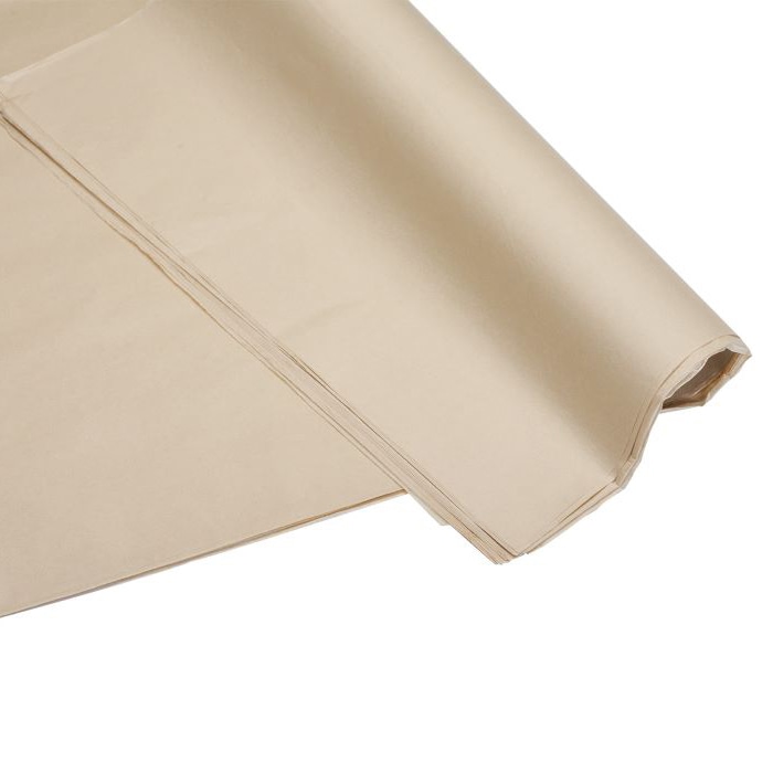 秦貴 ラッピングペーパー ユキナ薄葉紙 No.9 YKP-09 ブラウン 50枚/パック（ご注文単位1パック）【直送品】