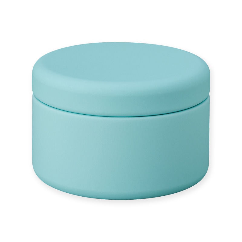 日東産業 カラー丸平缶　ミニヨン  100SMP　水色マット 1個（ご注文単位200個）【直送品】