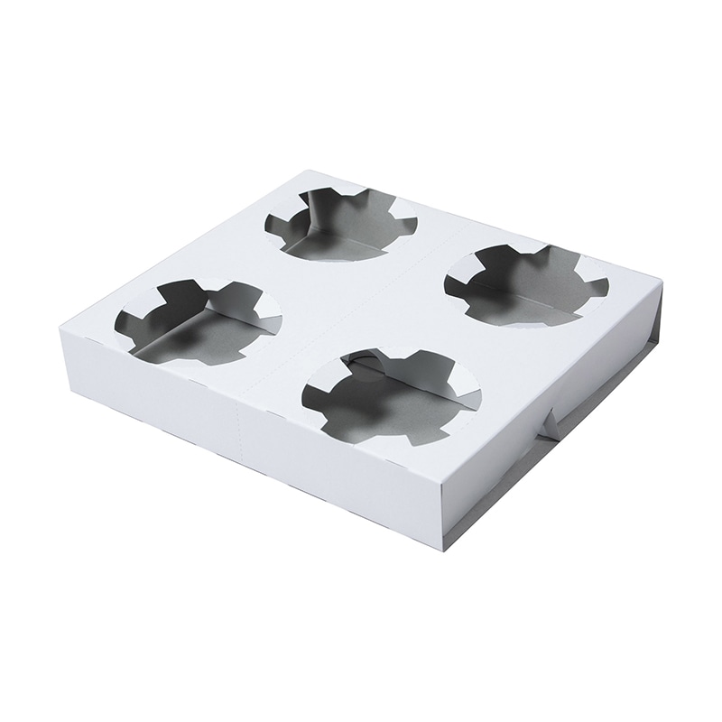 ペーパークラフト カップホルダー 4穴 ミシン目付 136317 100枚/袋(ご注文単位4袋)【直送品】