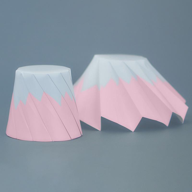 シンメイ おりがみカップ 富士山柄 小 桜 20枚/束(ご注文単位15束)【直送品】