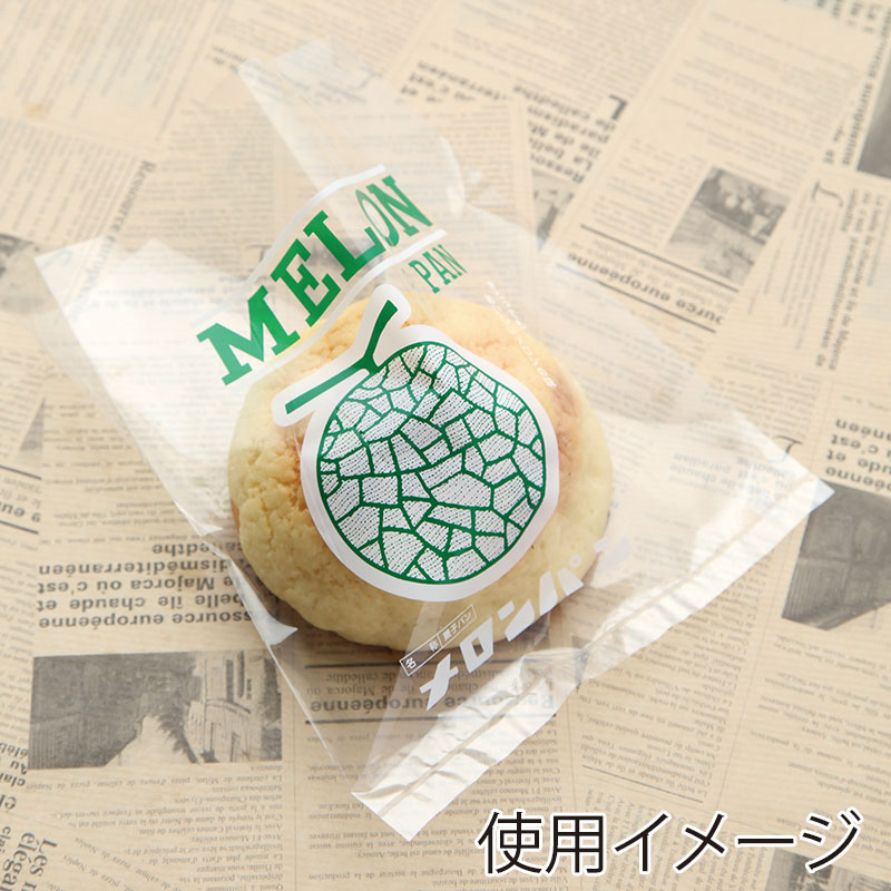 大阪ポリエチレン販売株式会社 レトロ調菓子パン袋 メロンパン 4040