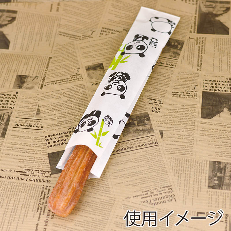 大阪ポリエチレン販売株式会社 チュロス袋 パンダ柄 CRS-8 9625 100枚