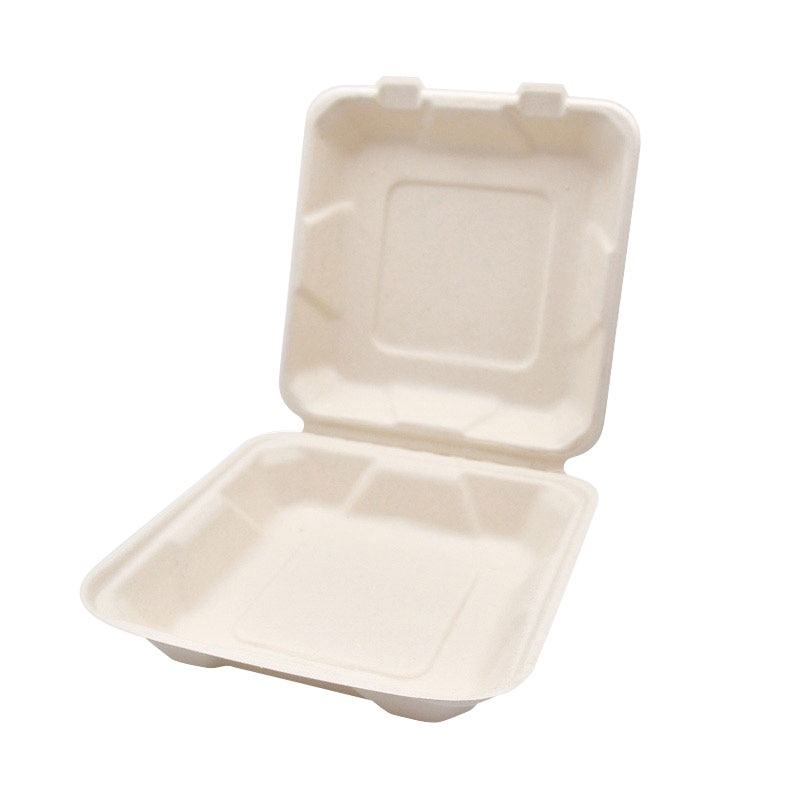 弁当容器 BB竹バガスランチボックス 200-200 50枚/袋(ご注文単位4袋)【直送品】