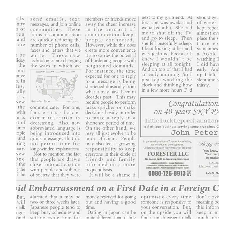 アーテック 食品シート ラミペーパー RP-N180E ニュースペーパー 300枚/束