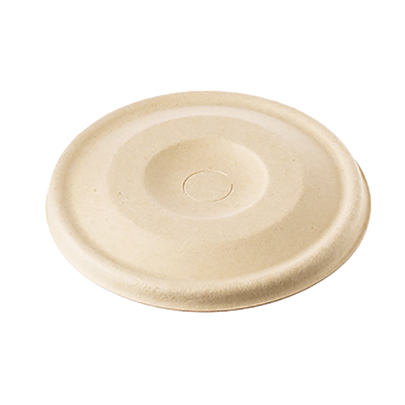 ケーピープラテック 紙コップ用フタ 90バガス平フタ ナチュラル 50枚/袋