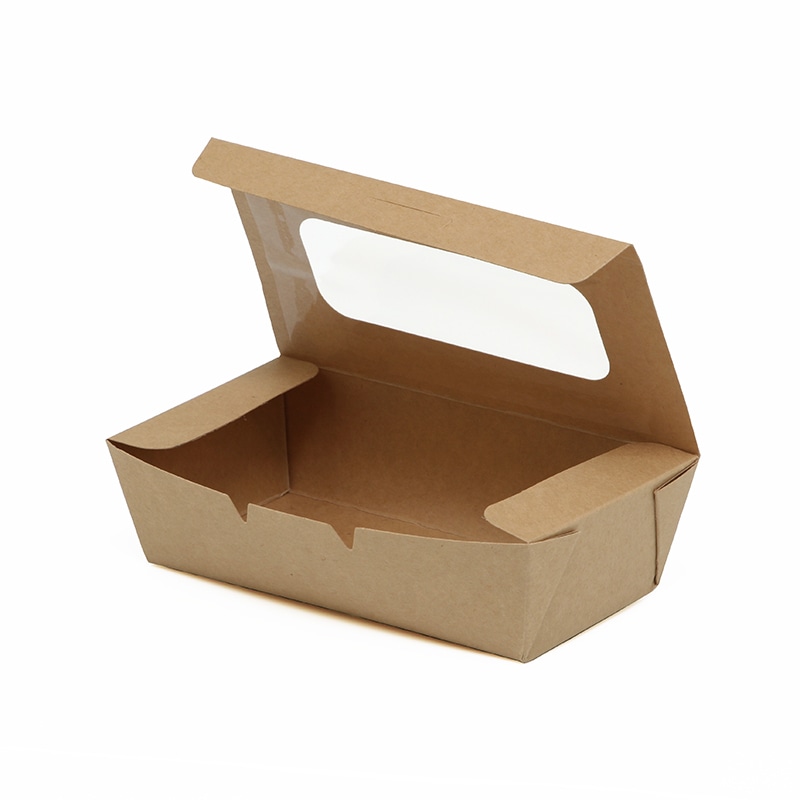 HEIKO 食品容器 ネオクラフト 窓付BOX M 20枚/袋 004248044 包装用品