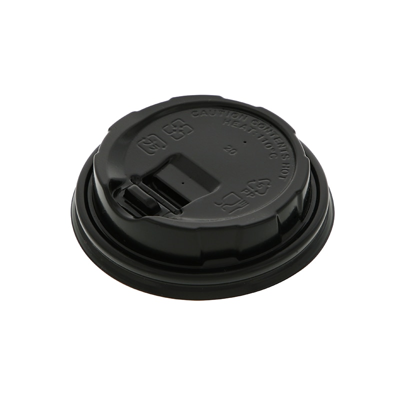 ケーピープラテック 紙コップ 80リフトPP フタ 黒 50枚/袋