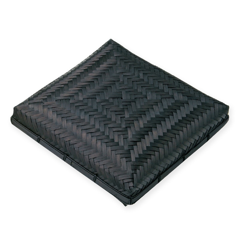 神堂 竹カゴ 黒染アジロBOX 角 1個（ご注文単位1個）【直送品】 包装